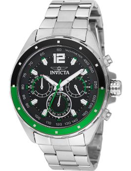 Invicta Speedway 49363 Men's Watch - Quartz Movement - Stainless Steel with Black Dial - 44 mm