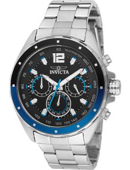 Invicta Speedway 49364 Men's Watch - Quartz Movement - Stainless Steel with Black Dial - 44 mm