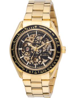 Invicta Objet D Art 49502 Herrenuhr - Automatisches Uhrwerk - Edelstahl mit schwarzem Zifferblatt - 43 mm