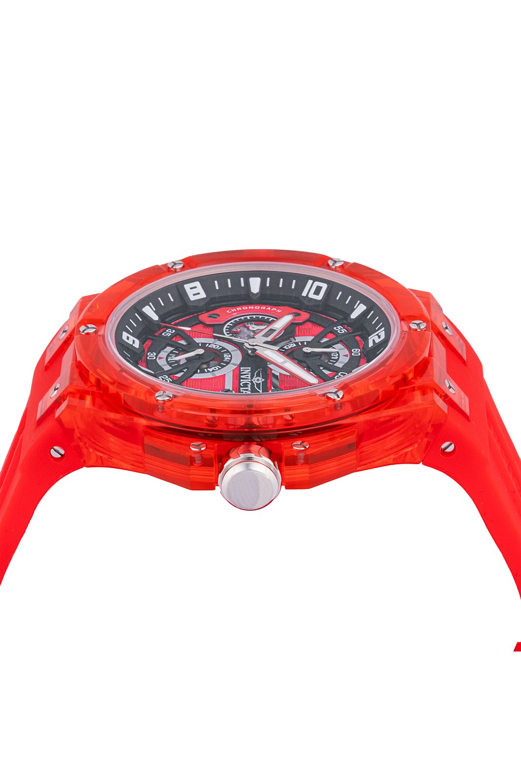 Invicta Racing 48801 Men's Watch - Quartz Movement - Plastic with Black Dial - 46 mm
