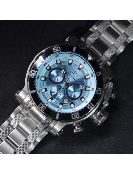 Invicta Coalition Forces 49091 Reloj de Hombre - Movimiento de Cuarzo - Acero Inoxidable con Esfera Azul - 52 mm