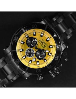 Invicta Coalition Forces 49229 Zegarek męski - Mechanizm kwarcowy - Stal nierdzewna z Żółtą Tarcza - 52 mm