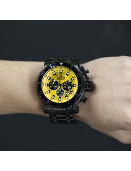 Invicta Coalition Forces 49229 Zegarek męski - Mechanizm kwarcowy - Stal nierdzewna z Żółtą Tarcza - 52 mm