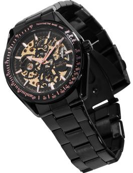 Invicta Objet D Art 49503 Herren Uhr - Automatik Bewegung - Edelstahl mit Schwarz Zifferblatt - 43 mm