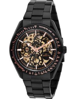 Invicta Objet D Art 49503 Herren Uhr - Automatik Bewegung - Edelstahl mit Schwarz Zifferblatt - 43 mm