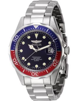 Invicta Pro Diver 45785 Men's Watch - Quartz Movement - Stainless Steel with Blue Dial - 38 mm