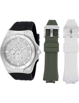 TechnoMarine Cruise TM-124016 Relógio Masculino - Movimento Quartz - Aço Inoxidável com Mostrador Prateado - 45 mm