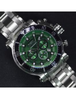 Invicta Coalition Forces 49092 Reloj para Hombre - Movimiento de Cuarzo - Acero Inoxidable con Esfera Verde - 52 mm