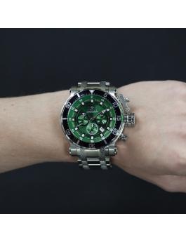 Invicta Coalition Forces 49092 Reloj para Hombre - Movimiento de Cuarzo - Acero Inoxidable con Esfera Verde - 52 mm