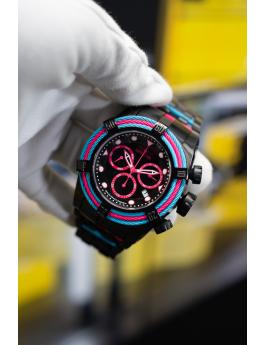 Invicta Bolt 48605 Miesten Kello - Kvartsikoneisto - Ruostumaton Teräs Mustalla Taululla - 53 mm - South Beach Edition