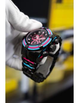 Invicta Bolt 48605 Miesten Kello - Kvartsikoneisto - Ruostumaton Teräs Mustalla Taululla - 53 mm - South Beach Edition