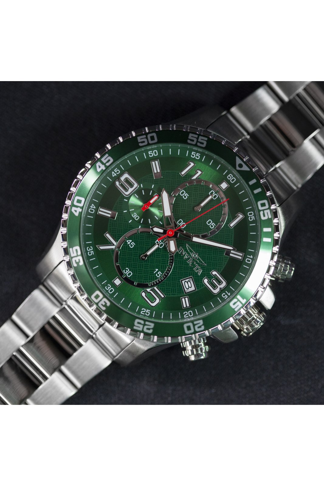 Invicta Specialty 49094 Férfi óra - Quartz szerkezet - Rozsdamentes acél zöld számlappal - 45 mm