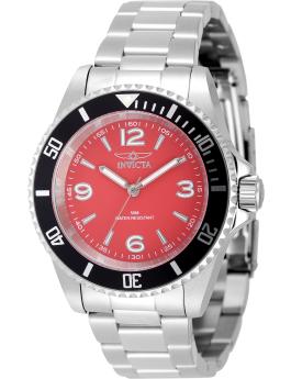 Invicta Specialty 49350 Reloj de Hombre - Movimiento de Cuarzo - Acero Inoxidable con Esfera Roja - 40 mm