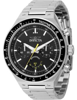 Invicta Speedway 49376 Men's Watch - Quartz Movement - Stainless Steel with Black Dial - 44 mm