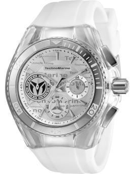 TechnoMarine Cruise - California TM-118130 Reloj para Mujer - Movimiento de Cuarzo - Acero Inoxidable con Esfera Plateada - 40 mm