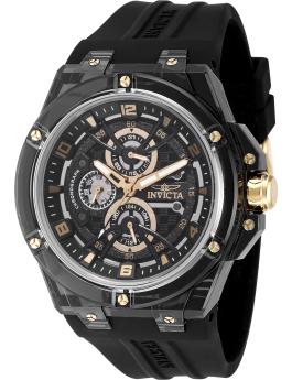Invicta Racing 48807 Reloj para Hombre - Movimiento de Cuarzo - Plástico con Esfera Negra - 46 mm