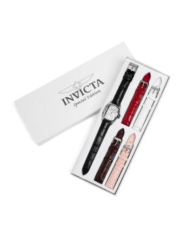 Invicta Lupah 48949 Reloj de Mujer - Movimiento de Cuarzo - Acero Inoxidable con Esfera Plateada - 29 mm