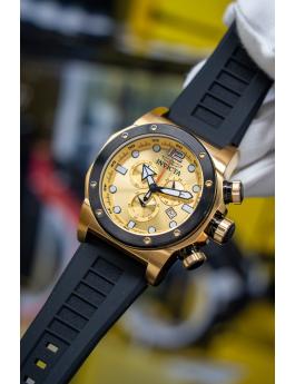 Invicta Sea Hunter 48980 Herrenuhr - Quarzwerk - Edelstahl mit goldenem Zifferblatt - 52 mm
