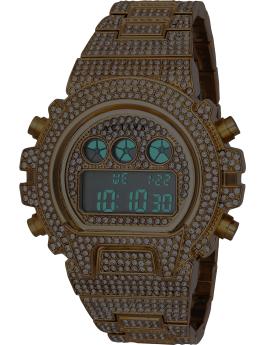 Activa Digital ACW4019-001 Herrenuhr - Quarzwerk - Metall mit goldenem Zifferblatt - 51 mm