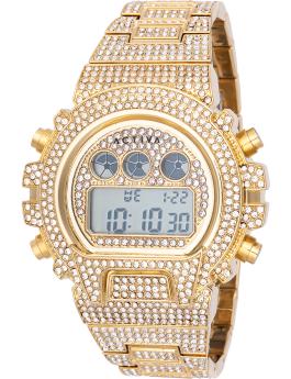 Activa Digital ACW4019-001 Relógio Masculino - Movimento Quartz - Metal com Mostrador Dourado - 51 mm