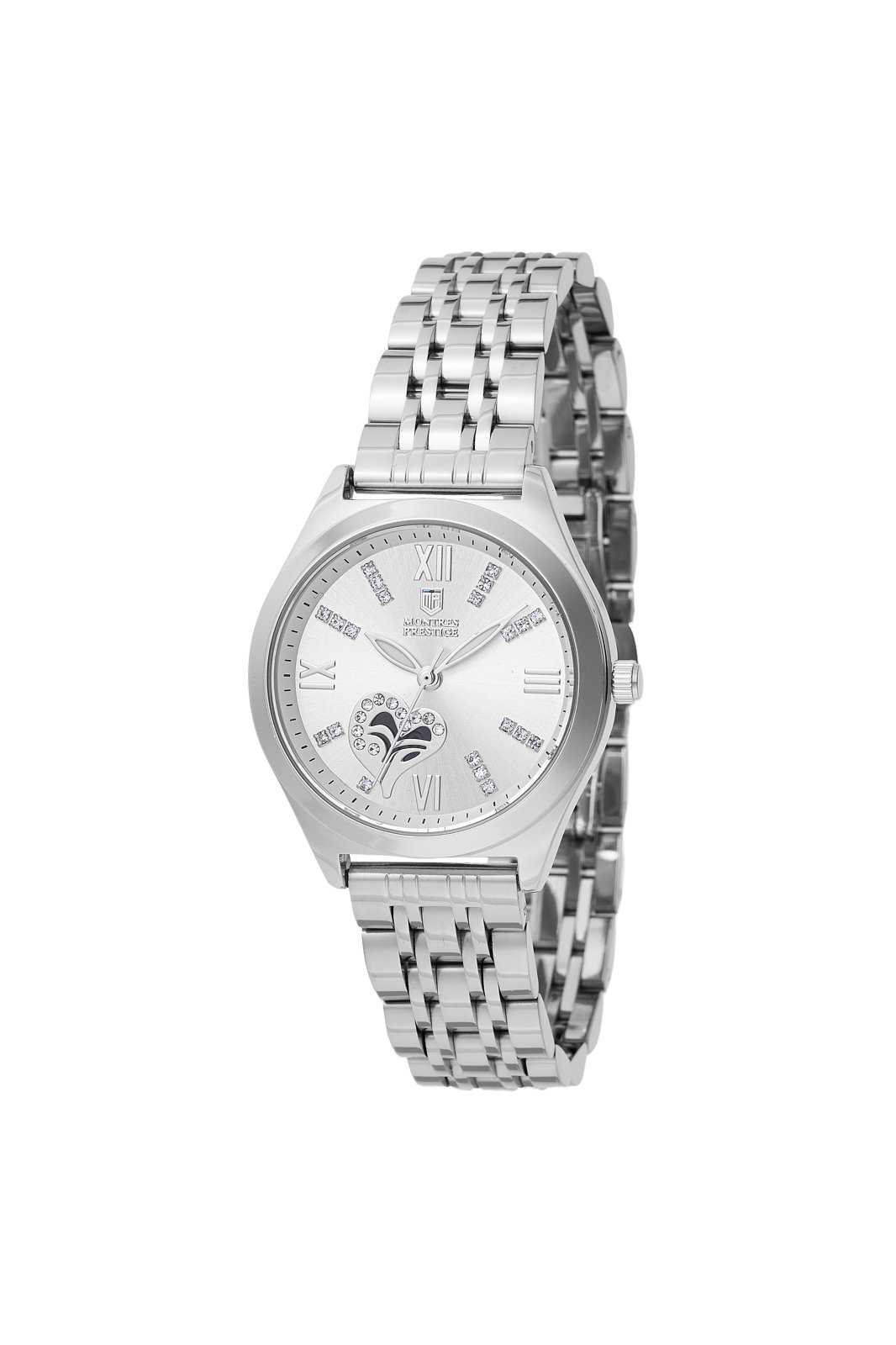 Montres Prestige Classic MPW-0013 Reloj de Mujer - Movimiento de Cuarzo - Metal con Esfera Plateada - 33 mm