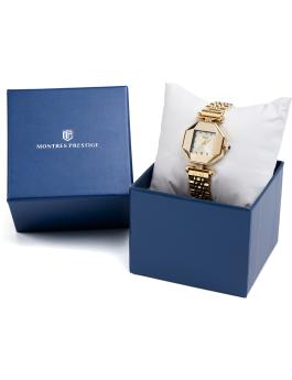 Montres Prestige Classic MPW-0026 Relógio Feminino - Movimento Quartz - Metal com Mostrador Dourado - 28 mm