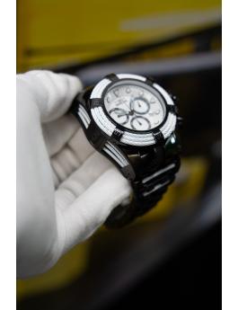Invicta Bolt 48606 Reloj para Hombre - Movimiento de Cuarzo - Acero Inoxidable con Esfera Blanca - 53 mm - Edición Panda