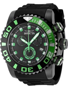 Invicta Sea Hunter 48985 Reloj de Hombre - Movimiento de Cuarzo - Acero Inoxidable con Esfera Negra - 52 mm