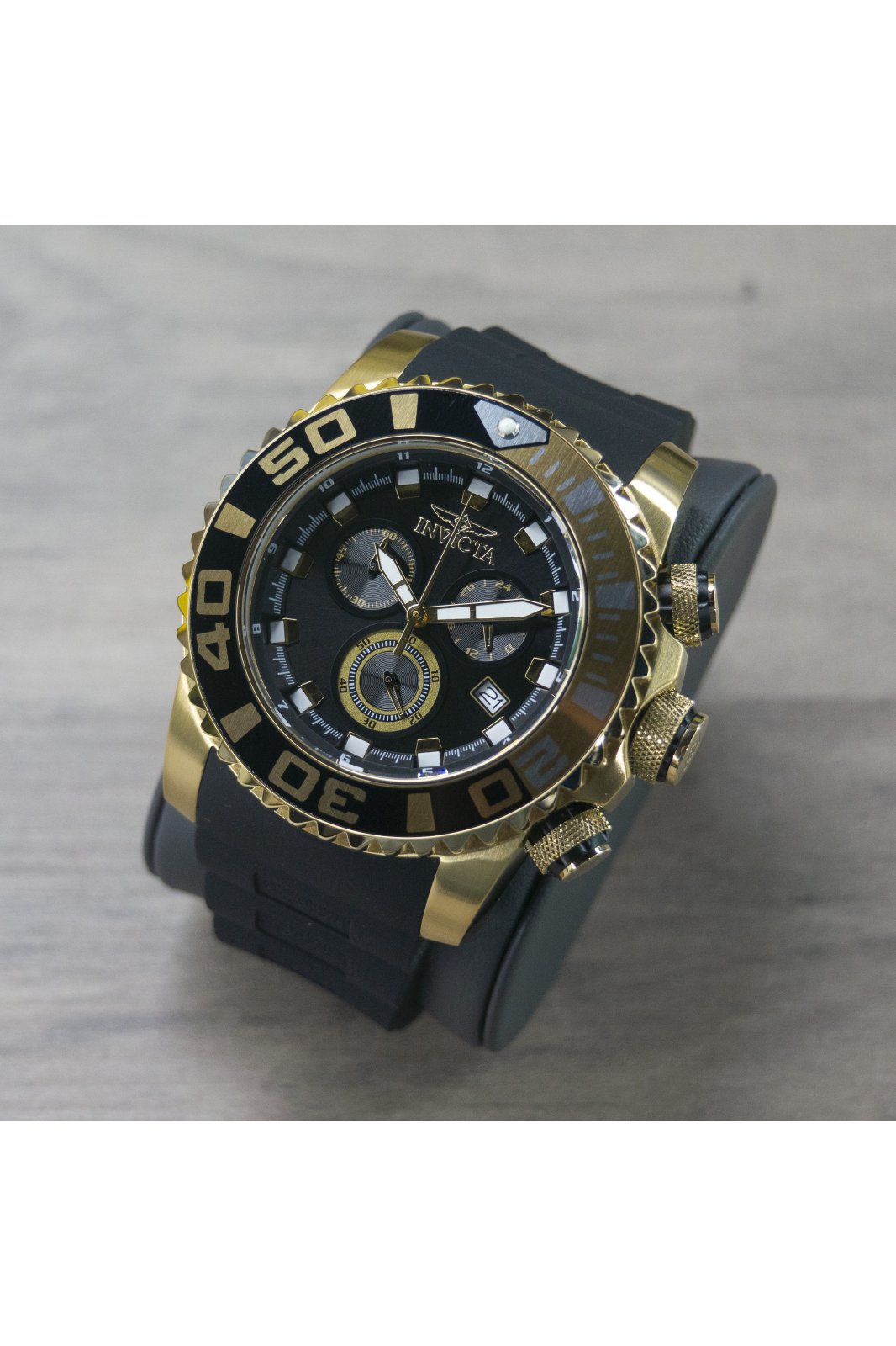 Invicta Sea Hunter 48988 Reloj de Hombre - Movimiento de Cuarzo - Acero Inoxidable con Esfera Negra - 52 mm