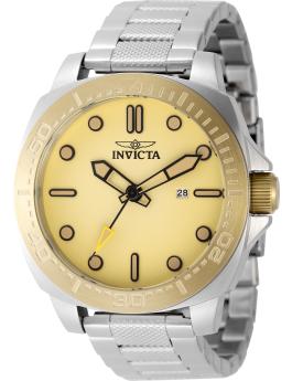 Invicta Speedway 49102 Men's Watch - Quartz Movement - Stainless Steel with Yellow Dial - 46 mm
