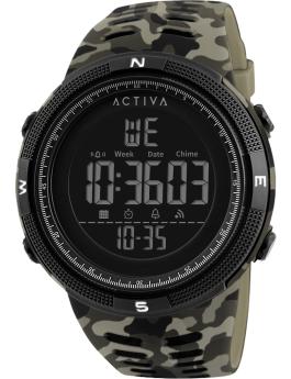 Activa Digital ACW1915MC-003 Reloj de Hombre - Movimiento Digital - Plástico con Esfera Negra - 50 mm