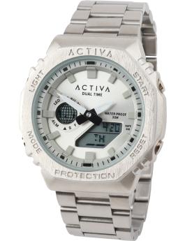 Activa Digital ACWM423-002 Reloj de hombre - Movimiento de cuarzo - Metal con esfera plateada - 45 mm