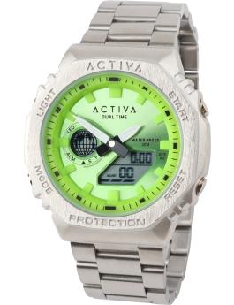 Activa Digital ACWM423-005 orologio da uomo - Movimento digitale - Metallo con quadrante verde - 45 mm