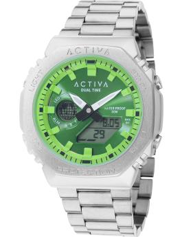Activa Digital ACWM423-005 orologio da uomo - Movimento digitale - Metallo con quadrante verde - 45 mm