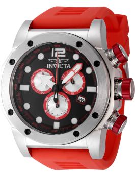 Invicta Sea Hunter 48977 Herrenuhr - Quarzwerk - Edelstahl mit schwarzem Zifferblatt - 52 mm