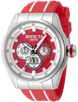 Invicta Speedway 49051 Relógio Masculino - Movimento de Quartzo - Aço Inoxidável com Mostrador Vermelho - 48 mm