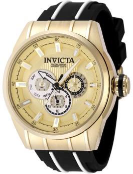 Invicta Speedway 49056 Relógio Masculino - Movimento de Quartzo - Aço Inoxidável com Mostrador Dourado - 48 mm