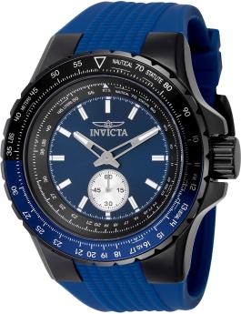 Invicta Aviator 49300 Relógio Masculino - Movimento Quartzo - Aço Inoxidável com Mostrador Azul - 50 mm