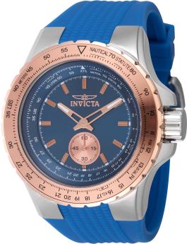 Invicta Aviator 49309 Relógio Masculino - Movimento Quartzo - Aço Inoxidável com Mostrador Azul - 50 mm