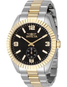 Invicta Specialty 49384 Men's Watch - Quartz Movement - Stainless Steel with Black Dial - 43 mm