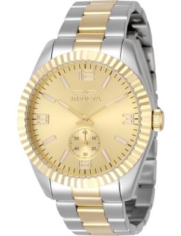 Invicta Specialty 49388 Men's Watch - Quartz Movement - Stainless Steel with Gold Dial - 43 mm
