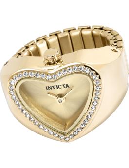 Invicta Mini 49574 Relógio Feminino - Movimento de Quartzo - Aço Inoxidável com Mostrador Dourado - 18 mm