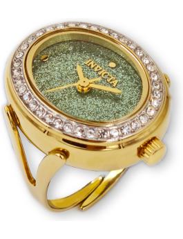 Invicta Mini 49602 Relógio Feminino - Movimento de Quartzo - Aço Inoxidável com Mostrador Verde - 24 mm