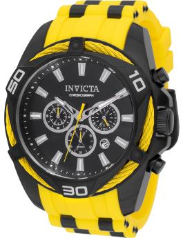Invicta Bolt 46037 Men's Watch - Quartz Movement - Stainless Steel with Black Dial - 50 mm