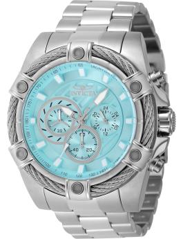 Invicta Bolt 48865 Herren Uhr - Quartz Bewegung - Edelstahl mit Blau Zifferblatt - 52 mm