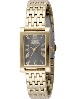 Invicta Angel 49076 Reloj de Mujer - Movimiento de Cuarzo - Acero Inoxidable con Esfera Gris - 19 mm