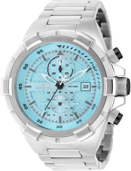 Invicta Aviator 49252 Reloj de Hombre - Movimiento de Cuarzo - Acero Inoxidable con Esfera Azul - 50 mm