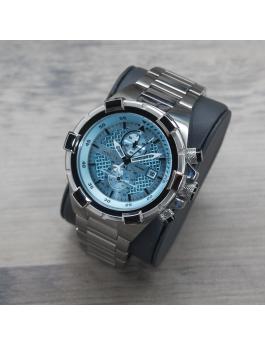 Invicta Aviator 49252 Herrenarmbanduhr - Quartz Bewegung - Edelstahl mit Blauem Zifferblatt - 50 mm