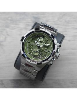 Invicta Aviator 49253 Férfi óra - Quartz szerkezet - Rozsdamentes acél zöld számlappal - 50 mm