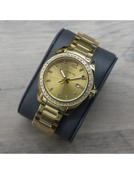 Invicta Angel 49847 Dameshorloge - Quartz Uurwerk - Roestvrij Staal met Gouden Wijzerplaat - 38 mm